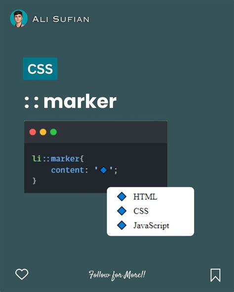 Css The Marker Pseudo Element Css Tutorial In Css Tutorial