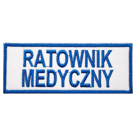 Naszywka Haftowana Medyczna Ratownik Medyczny X Mm Med Ind