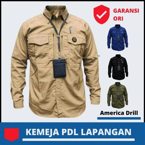 Kemeja Kerja Pria Tactical Pdl Lapangan Outdoor Baju Pdh Kantor Formal