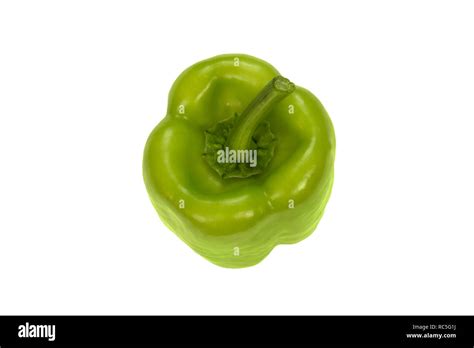 Sweet Green Pepper Isolated On A White Background Stock Photo Alamy