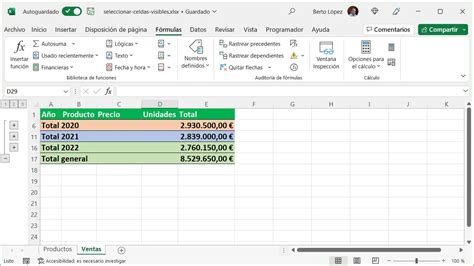 C Mo Seleccionar S Lo Las Celdas Visibles En Excel