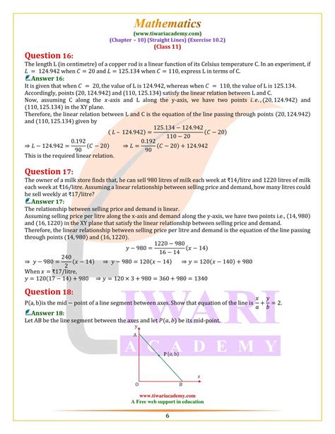 NCERT Solutions For Class 11 Maths Exercise 10 2 Straight Lines