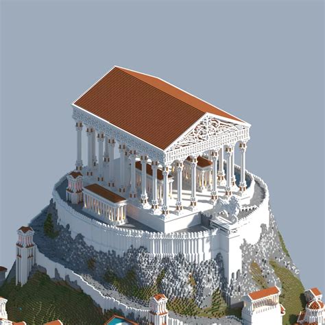 Greek Temple Schematic Minecraft Map