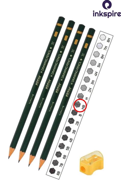 inkspire hb resim kalemi dereceli kalem kalemtiras seti  adet fatih