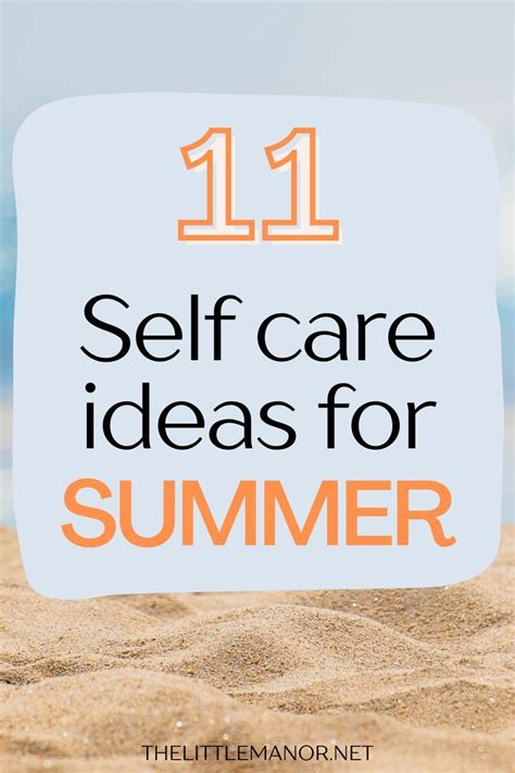 Summer Self Care Ideas