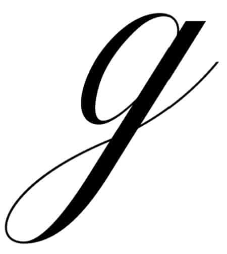 Gangster Cursive Letter G