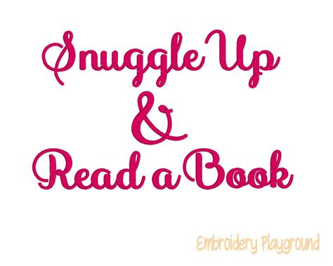 Snuggle Up And Read A Book Embroidery Design Blanket Design Etsy