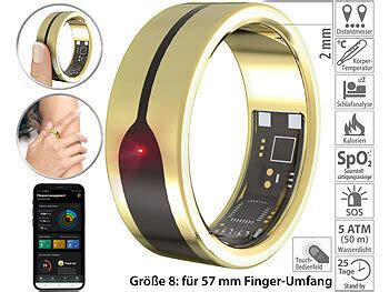 Newgen Medicals Smart Ringe Fitness Fitnesstracker Ring Herzfrequenz