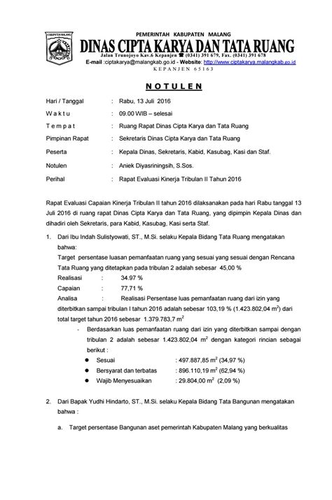 Detail Contoh Notulen Rapat Kantor Koleksi Nomer 42