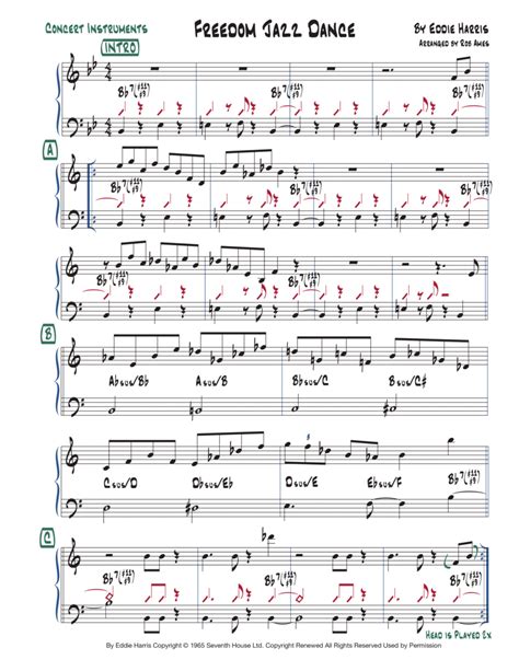 Freedom Jazz Dance By Miles Davis Voice Digital Sheet Music Sheet