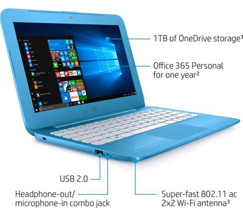 Hp Stream Y Sa Intel Celeron Laptop Gb Emmc Aqua