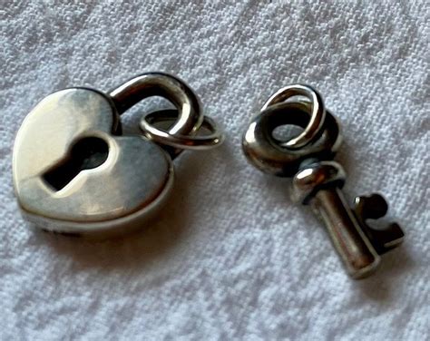 James Avery Sterling Silver Lock Key Heart Charms W Bails Etsy