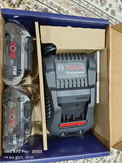 BOSCH 18V LITHIUM ION PROCORE STARTER SET 2x 4 0AH BATTERIES GAL 1880