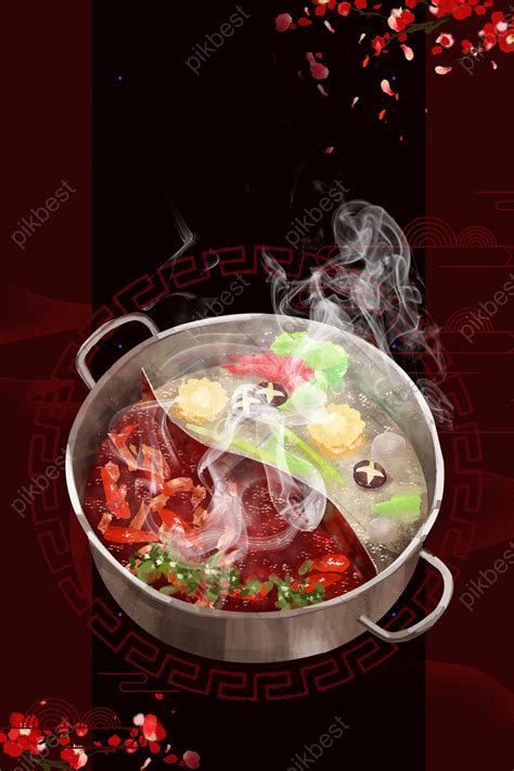 Simple Gourmet Hot Pot Chinese Style Background Backgrounds Psd Free Download Pikbest