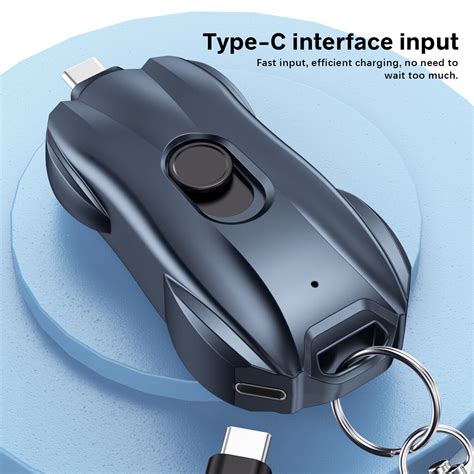 Portable Mini Keychain Power Bank Emergency Charger For Phone Type C