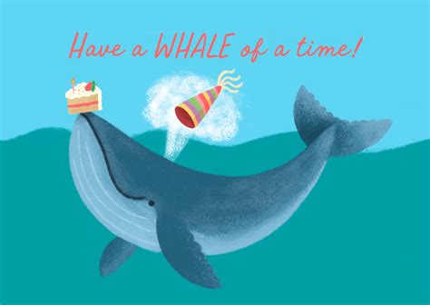 Whale Of A Time Birthday Card Design Alex Ashman Illustration Design