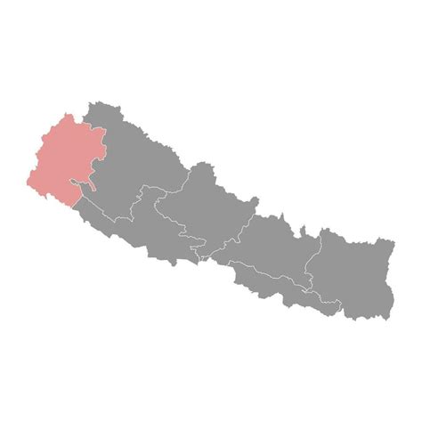 Sudurpashchim province map, administrative division of Nepal. Vector ...