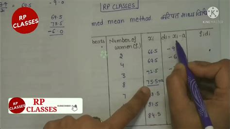 Class 10th Math Chapter 14 Exercise 14 1question 4 Assumed Mean Method Sum 4 Ex 14 1 Math 10th