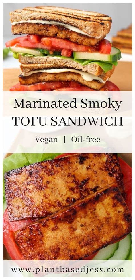 Marinated Smoky Tofu Sandwich Plant Based Jess Vegan Sandwich