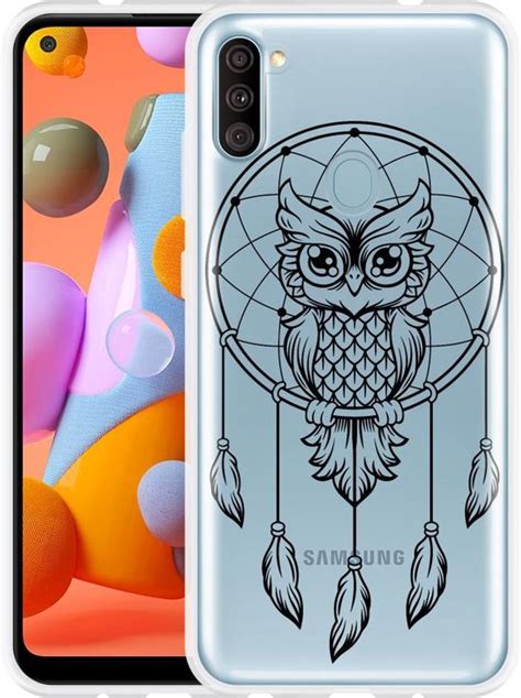 Oppo A72 Hoesje Dream Owl Mandala Black Designed By Cazy Bol