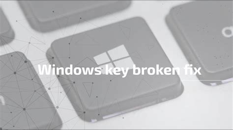 How To Fix Windows Key Not Working Windows 10 Youtube