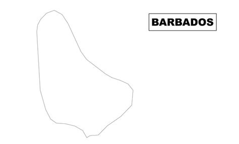 Premium Vector Barbados Vector Map Outline