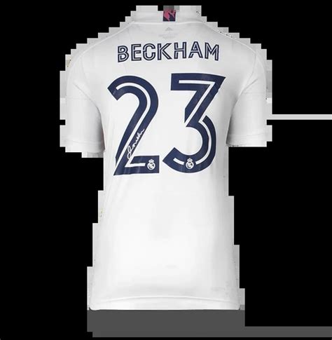 Maillot Real Madrid Moderne Sign Par David Beckham Lcs