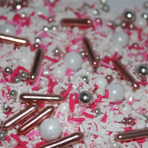 Pink And White Sprinkle Mix Cake Sprinkles Edible Etsy