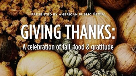 Giving Thanks: A celebration of fall, food, and gratitude