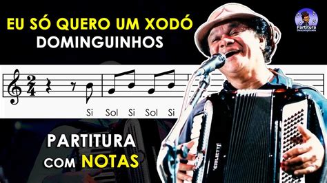 Eu Só Quero Um Xodó Partitura Notas Flauta Doce Violino e