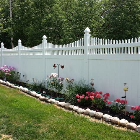 White PVC Semi Privacy Outdoor Fence Plastic Home Yard Fence Quality