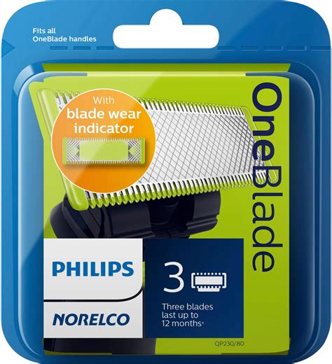 Philips Norelco Oneblade Replacement Blade Pack Silver Green Black