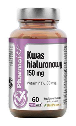 PharmoVit Clean label Kwas hialuronowy 150 mg Poprawa kondycji skóry