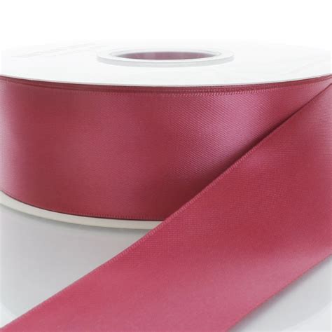 Rosy Mauve Double Faced Satin Ribbon 169 HairBow Center