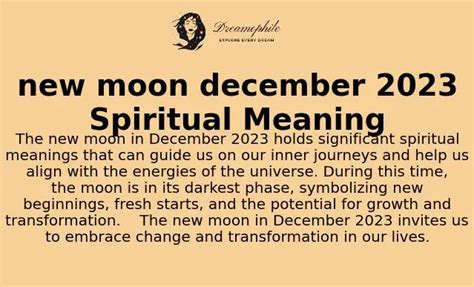 new moon december 2023 Spiritual Meaning - Dreamophile