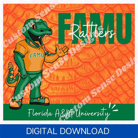 FAMU Rattlers Mascot Digital Download PNG Tshirt Tumbler - Etsy