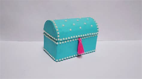 Diy Cute Treasure Chest Storage Box Craft Nifty Creations Youtube