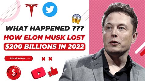 WHAT HAPPENED Elon Musk Just Lost 200 Billion Dollars In 2022 Elon