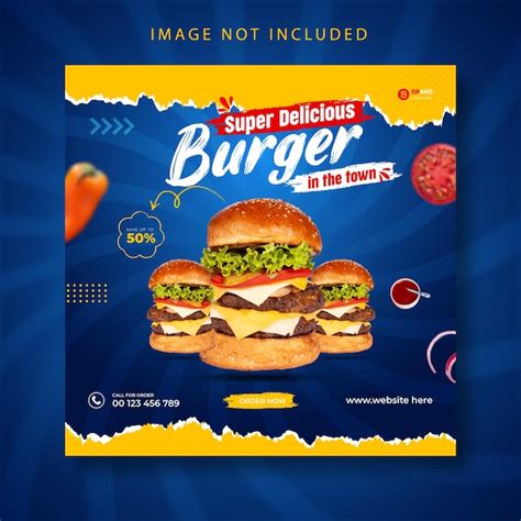 Premium Vector Delicious Burger And Food Menu Facebook Cover Vector