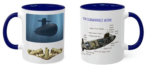 Submarine Mug How Submarines Work Gold Dolphins For Officers Etsy