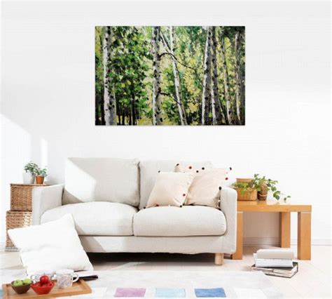 Acrylic Painting Trees Forest Leaves Nature KunstLoft