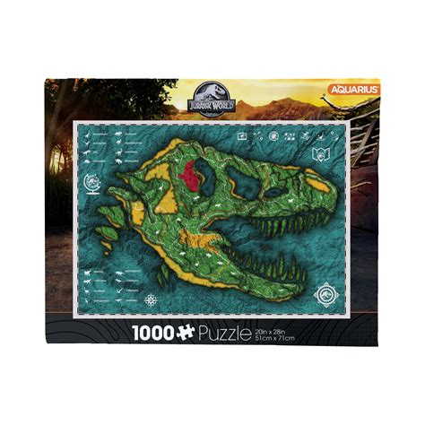 Jurassic World Map 1000 Piece Jigsaw Puzzle Nmr