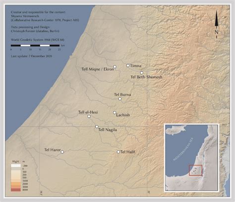 Map Showing The Location Of Lachish And The Sites Used For Comparing