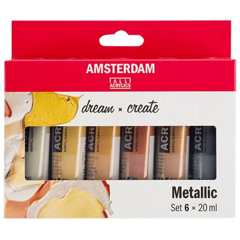 Amsterdam akril festékek 6 x 20 ml készlet Metallic leonarto hu