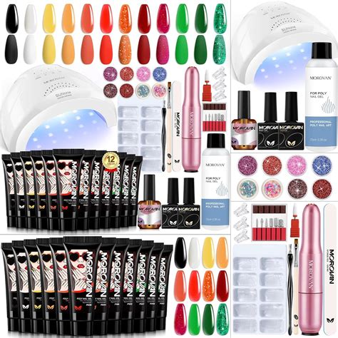 Morovan Poly Gel Nail Kit 12 Colors Poly Gel Poly Nail