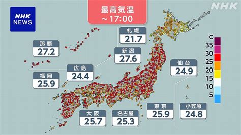 日本海側中心に気温上昇 被災地の高齢者に熱中症注意呼びかけ Nhk 気象