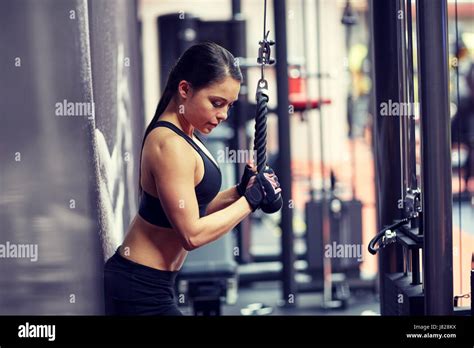 Woman Flexing Arm Hi Res Stock Photography And Images Alamy