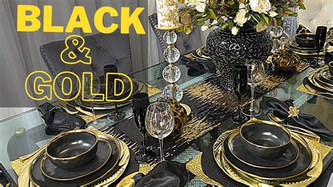 Black And Gold Table Setting Amazon Must Have Dining Room Decor