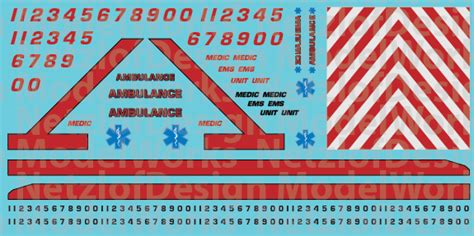 Generic Striped Ambulance Decals | CMR Products