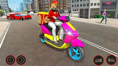 JOGO DE MOTO ENTREGADOR DE PIZZA GIRL PIZZA DELIVERY COMPLETO